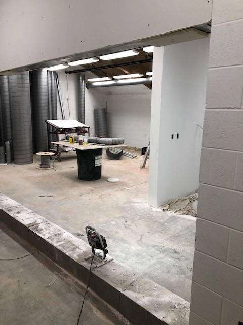 A room that is currently under construction.